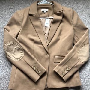 NWT Loft faux wool blazer w/ suede elbow patches